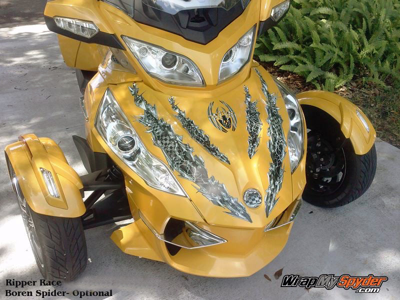BRP Can-am Spyder graphics kit Ripper Race Gray Lightning