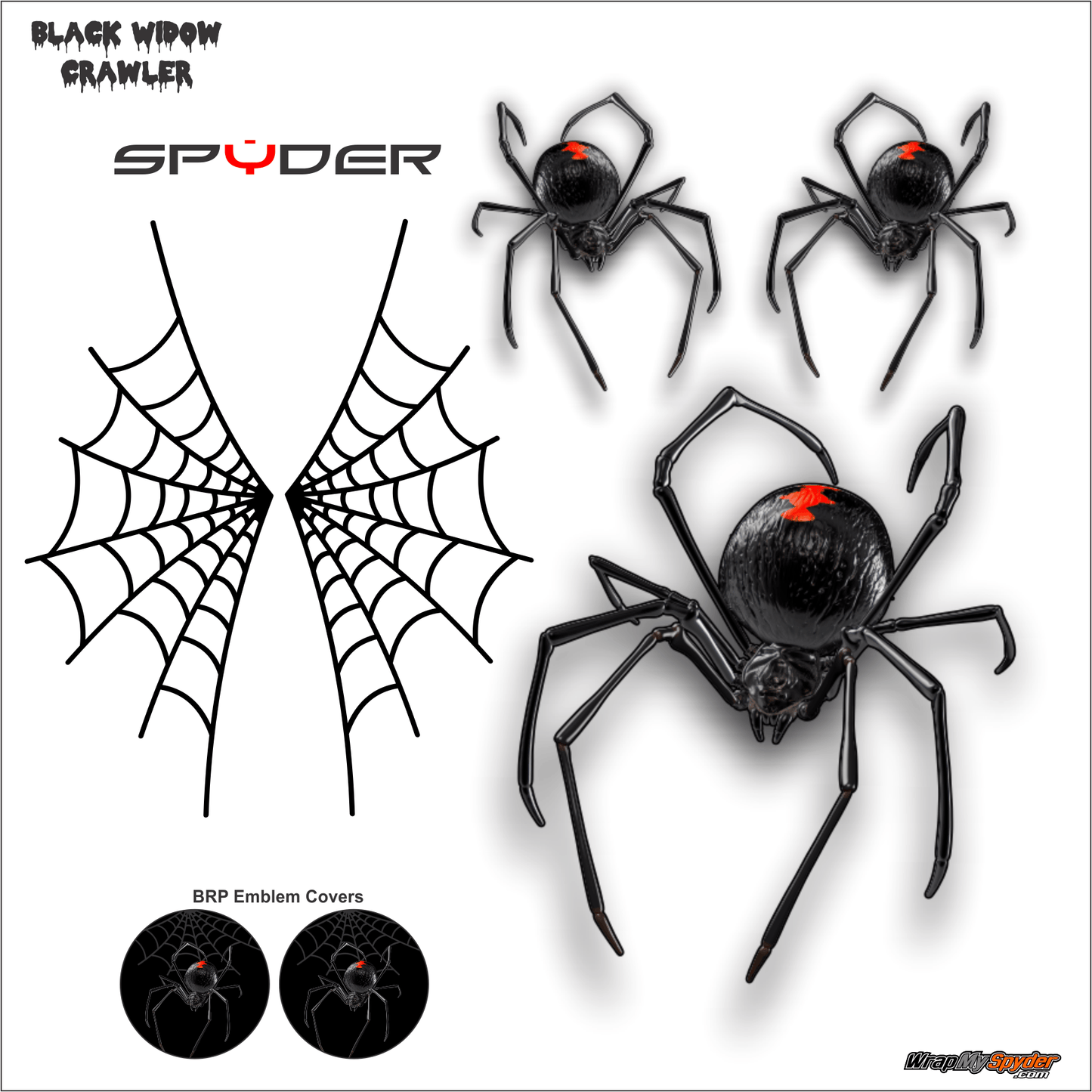 Black Widow CRAWLER Can-am Spyder decal kit