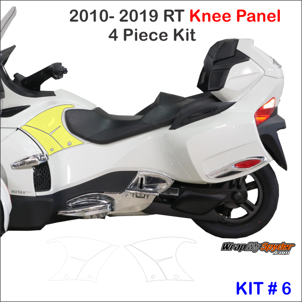 Can-am Spyder 2010-19 RT models 4 piece knee panel scratch and chip protection Xpel Paint Protection