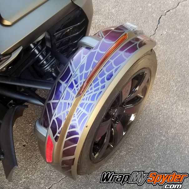 Can-am-Spyder-F3-Touring-Reverse-Webs-pre-cut--Fender-kit-in-chameleon flip-flop-wrapping film