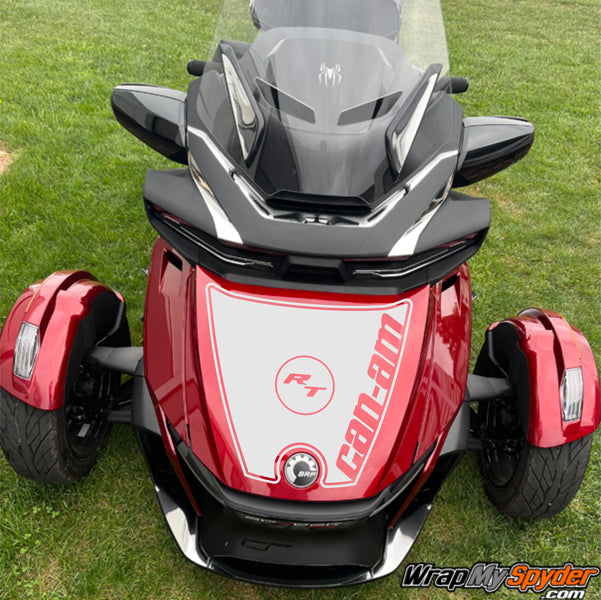Can-am Spyder RT/RT Limited Can-am cutout w-outline RT frunk racing stripe.