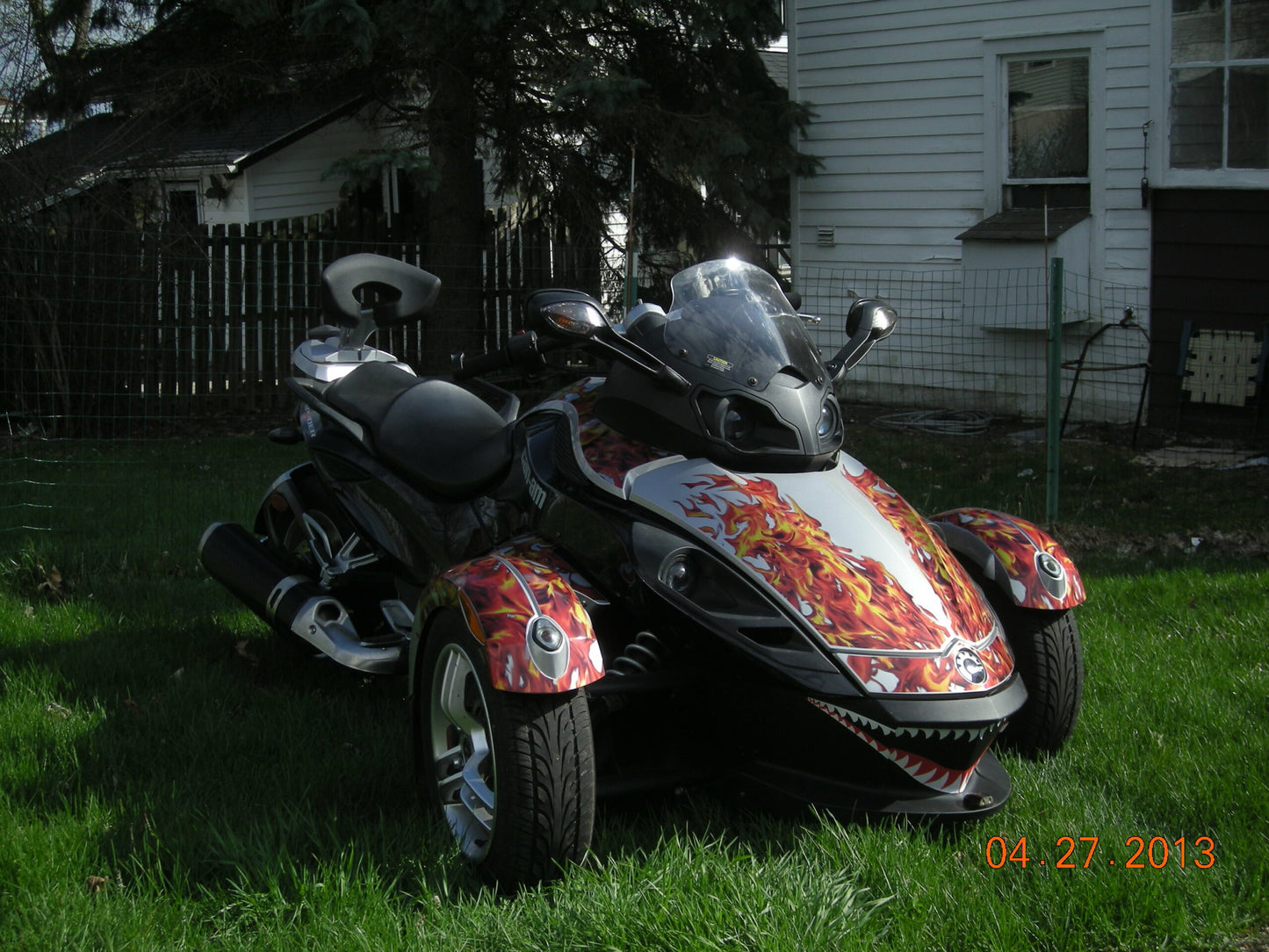 Frunk Decal Kit - Hot Black Flame