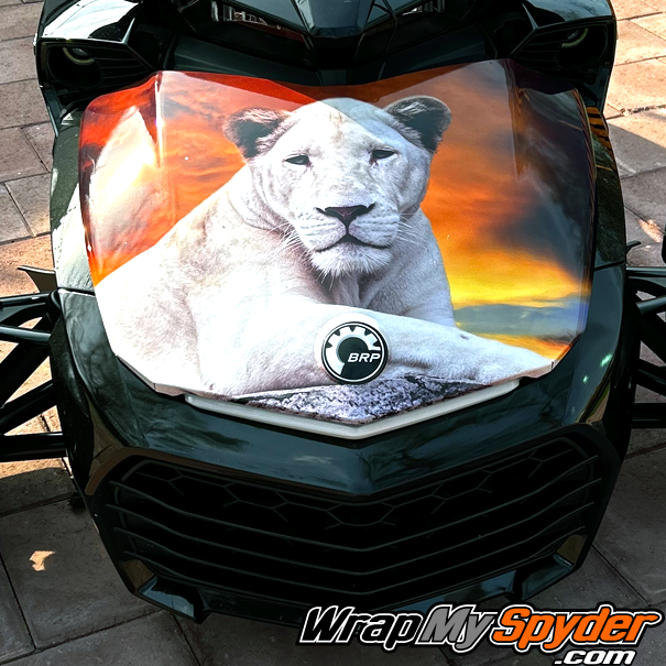 Lioness-BRP-Can-am-Spyder-full-frunk-wrap-mounted-on-Spyder-F3