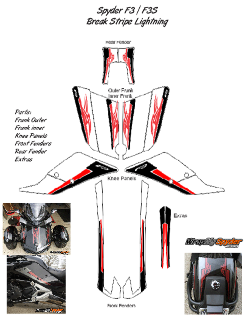 F3 Racing Stripe Kit - Break Stripe Lightning