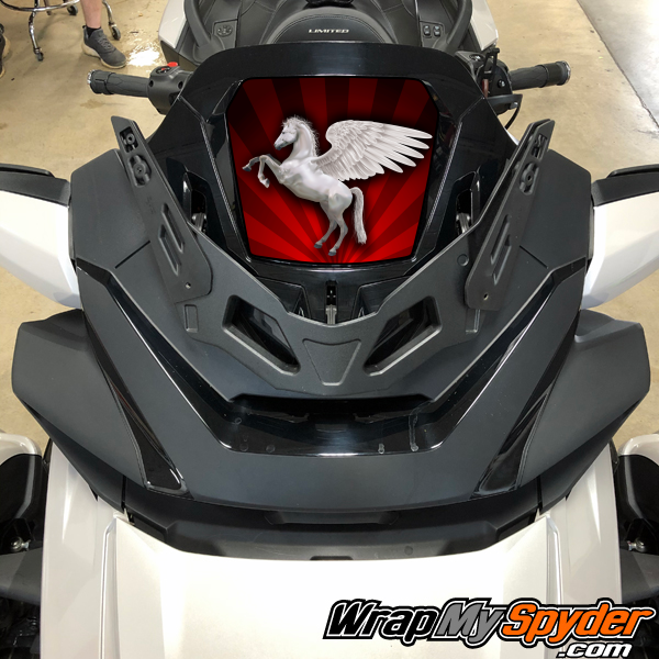 2020-2024 Can-am Spyder RT Windshield Plate Stallion. Horse theme design for Can am spyder RT
