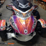 Can-am Spyder RS Hot Black Flame pre-cut graphics kit