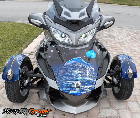 Wayne McCourt Can-am Spyder Dolphin in Moonlight Frunk Wrap