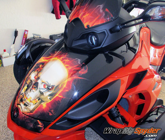 Flaming Skull, Can-am Spyder wraps, Flaming Skull wrap