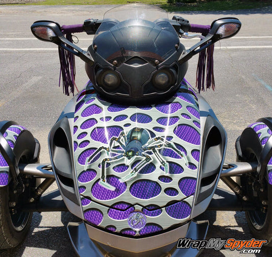 Can-Am Spyder Carbon Punch Purple graphics kit