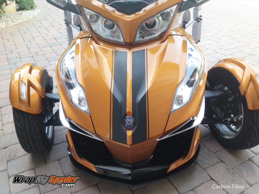 Can-am Spyder GT Racing Stripes in Textured Carbon Fiber