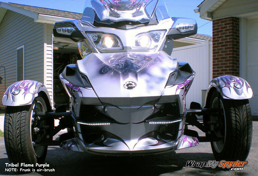 Can am Spyder RT Purple Tribal Flames Graphics Kit- Spyder RT, RS, RSS
