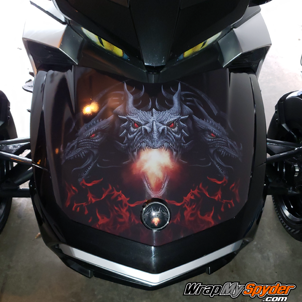 BRP Can-am Spyder frunk wrap Dragon design