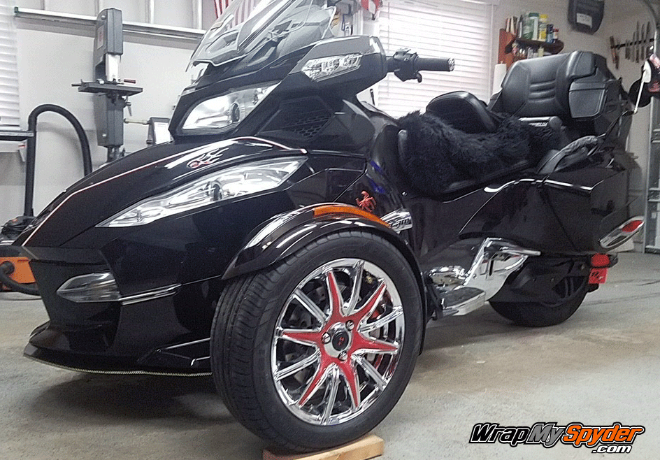 Our Spyder RT 15-inch-12-spoke wheel kit in Ultra Metallic-Red