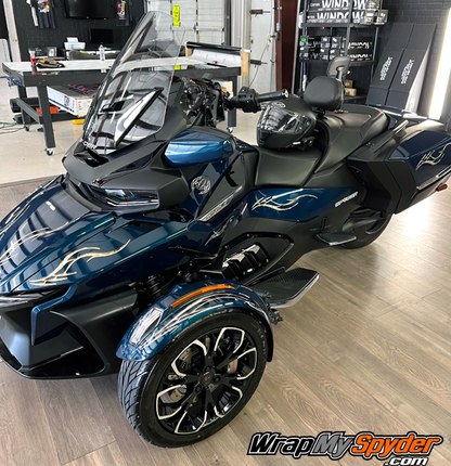 2020+-BRP-Can-am-Spyder-RT-Limited-Petrol-Blue-with-Barbwire-Lightning-Gray-tone-Reflective-graphcis-kit