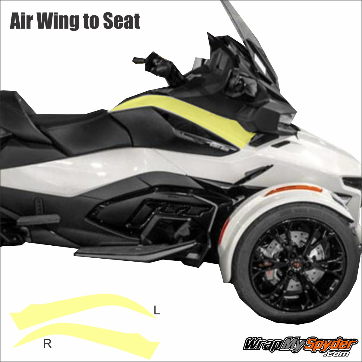 2020+ BRP Can-am Spyder RT Xpel Paint Protection Air Wing to Seat