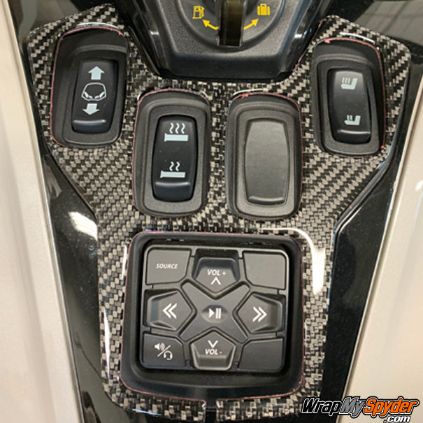 2020+-Can-am-Spyder-RT--RT-Limited-3D Domed Control-panel-Real-Carbon-Fiber