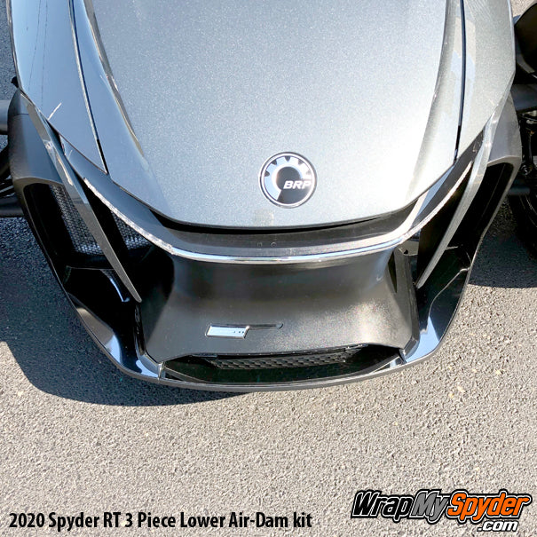 2020 Can-am Spyder RT Chrome air-dam kit. 3 piece no drill