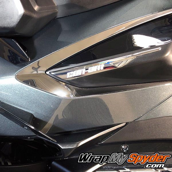 2020 Spyder RT / RTL Boomerang side panel chrome insert kit