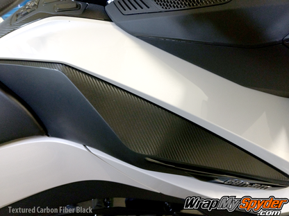 2020+ BRP Can-am Spyder-RT-Knee-panel-textured-carbon-fiber-Black