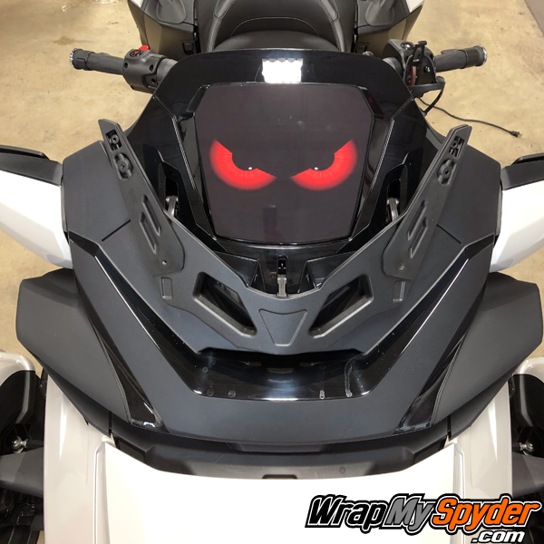2020-Spyder-RT-Windshield-Plate-logo-Evil-Eyes