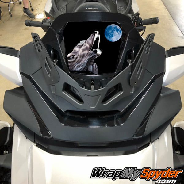 2020-Spyder-RT-Windshield-Plate-logo-wolf moon