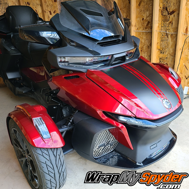 2020-current-Can-am-Spyder-RT-RT-Limited-frunk-racing-stripe-Satin-Black-Daytona-style.