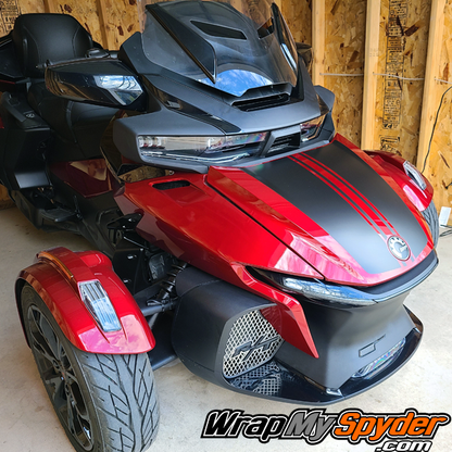 2020-current-Can-am-Spyder-RT-RT-Limited-frunk-racing-stripe-Satin-Black-Daytona-style.