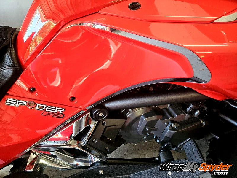 Spyder F3 Chrome side panel knee panel accent