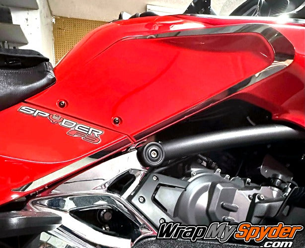 F3 Chrome Knee Accent kit created to enhance and accent the side of your knee panels on all F3 Spyder models