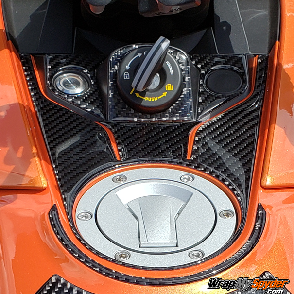 BRP Can-am Spyder F3 5-Piece-Gas-Filler-kit-Real-Carbon-Fiber-Black