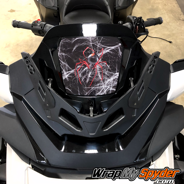 2020+-Spyder-RT-Windshield-Plate-logo-Red-Spider-over-web
