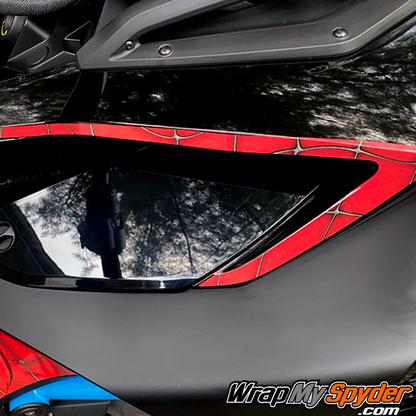 BRP-Can-am-Spyder-F3-Boomerang-side-panel-kit-in-Red-Web-pattern
