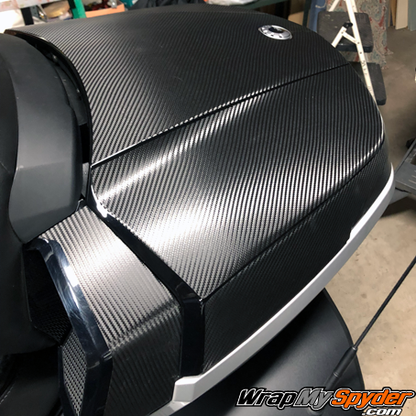 BRP-Can-am-Spyder-F3-Limited---RT-Limited-top-case-trunk-pre-cut-wrap-kit-in-textured-carbon-fiber-Black