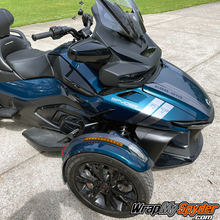BRP-Can-am-Spyder-RT-2020-current-Hash-mark-fender-tops-and-tri-wing-frunk-stripe-in-Charcoal-Racite