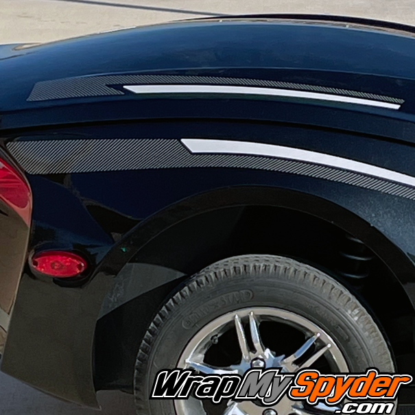 BRP-Can-am--Spyder-RT-622--Trailer-Break-Stripe-graphics-kit-Gloss-Digital-carbon-fiber--Silver-Metallic