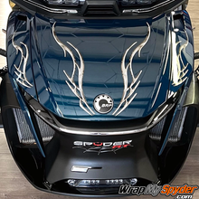 BRP-Can-am-Spyder-RT-Limited-Petrol-Blue-with-Barbwire-Lightning-Gray-tone-Reflective-graphcis-kit