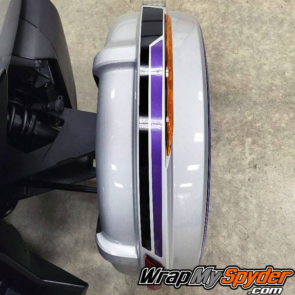 BRP-Can-am-Spyder-fender-stripe-2019+-Reverse-Break-Stripe-Purple-metallic-gloss-black