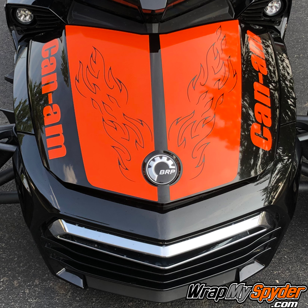 BRP-Can-am-Spyder-frunk-racing-stripe-Le-Mans-Torch-with-optional-can-am-frunk-text