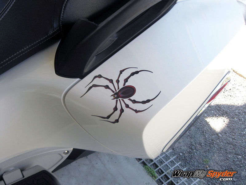 Bellerdine Spider small decal on Saddle bags
