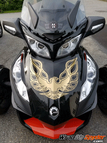 Screaming Chicken frunk design in gold metallic