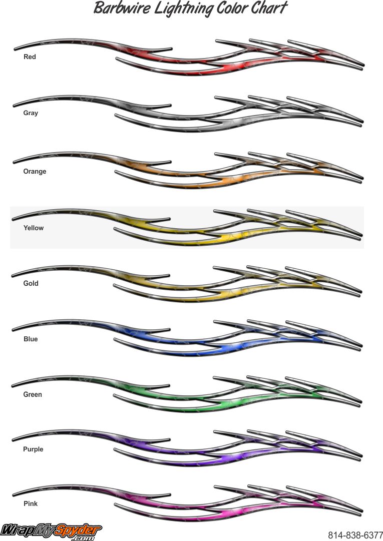 Barbwire LIghtning Color Chart