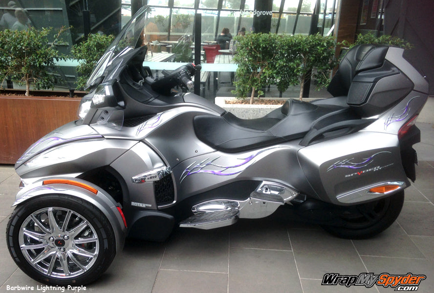 Barbwire Lightning Purple Spyder graphics kit