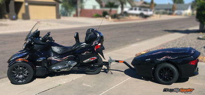 Barbwire Lightning Red graphics Bike-Trailer combination
