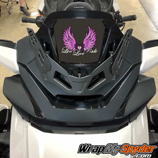 Live Love Ride logo for 2020+ Spyder RT Behind Windshield
