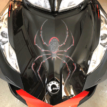 Bellerdine-Black-Red-can-am spyder decal set for all models. Updated design