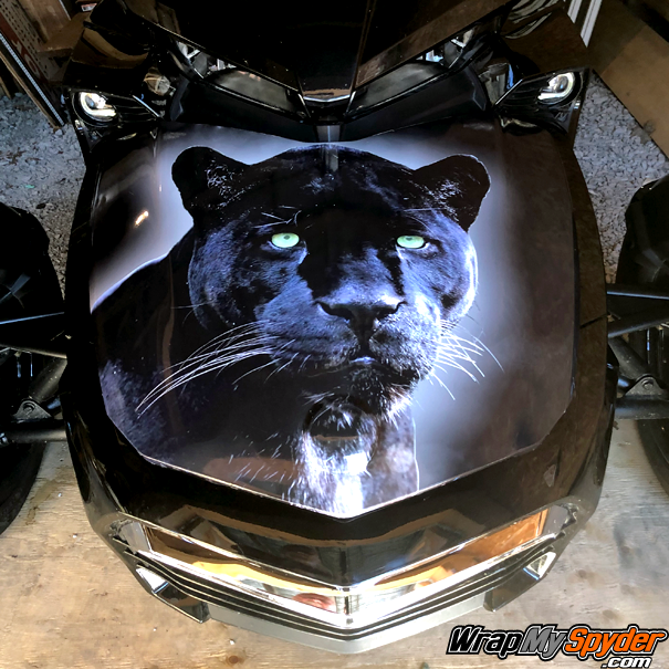 BRP Can-am Black-Panther-full frunk wrap on spyder F3