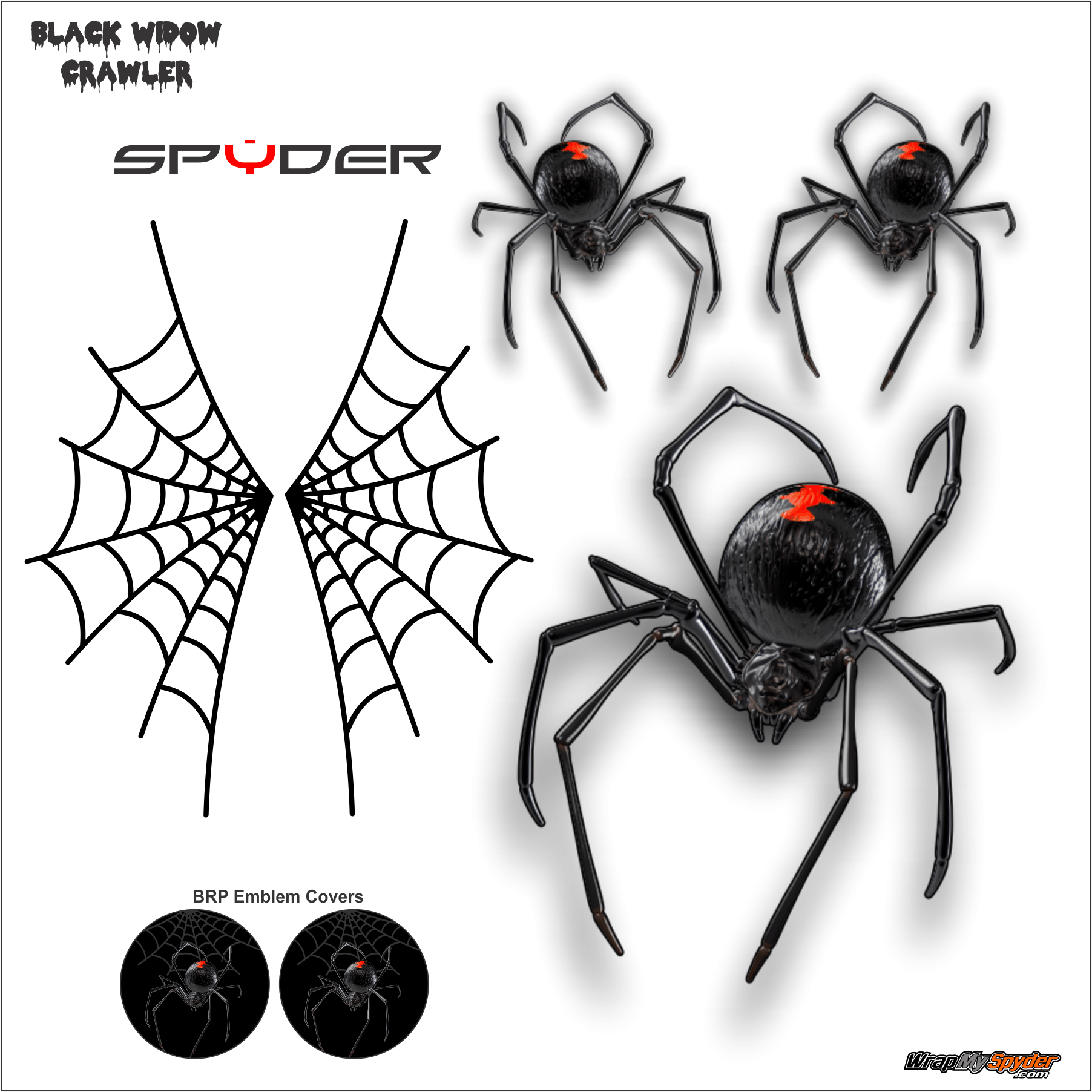 Black Widow CRAWLER Can-am Spyder decal kit