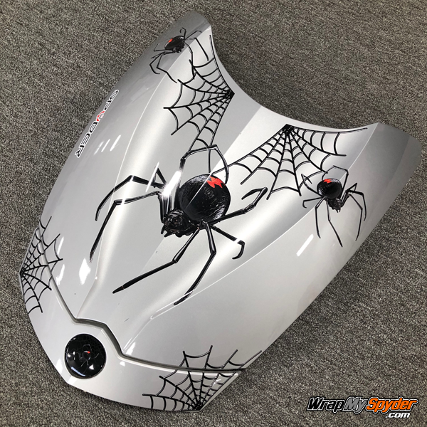 3D effect Black-Widow-Crawler can-am Spyder decal kit.
