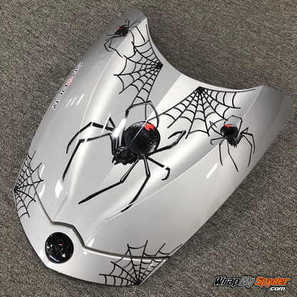 3D effect Black-Widow-Crawler can-am Spyder decal kit.