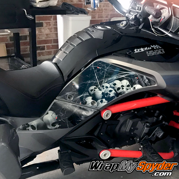 BRP Canam Spyder F3 Knee Panel kit Black widow Party